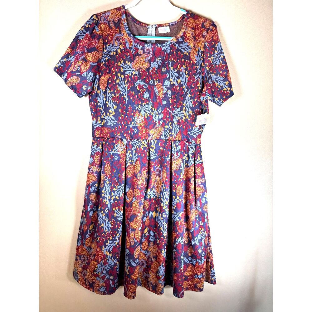 LuLaRoe Dress Red, Gold, and Blue, Size 3XL